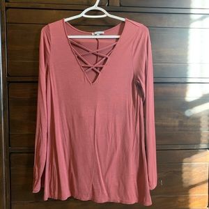 Long sleeve with strap detail